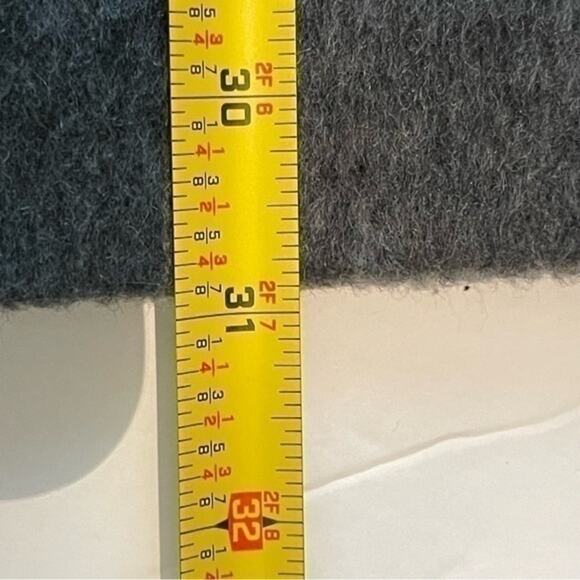 LOFT Wool Blend Hooded Black & Gray Striped Academia Coat NWOT Size SP - Picture 12 of 12